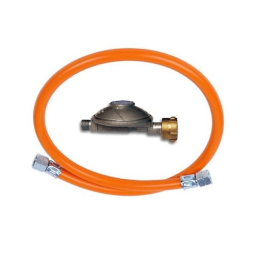 Universal Gas Anschlusskit 50mbar mit 1,5m Gewebeschlauch 1/4" Inne...