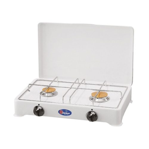 PARKER Zweiflammiger Kocher - weiß lackiert - Zündsicherung - 2,3kW...