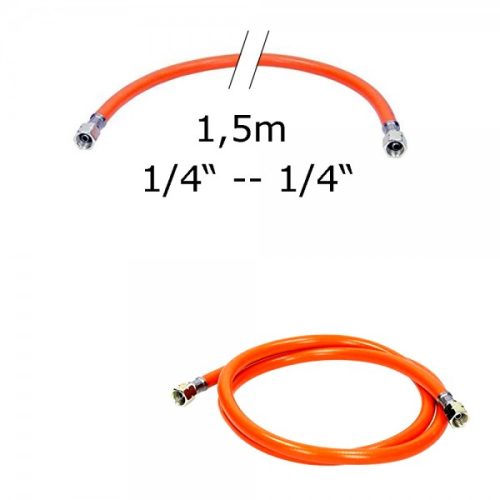 gasschlauch 150cm 1 4 auf 1 4 mitteldruck orange 600x600
