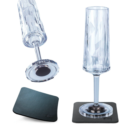 silwy® Sekt Magnet Kunststoffgläser 2 Stück (150 ml) - Gläser