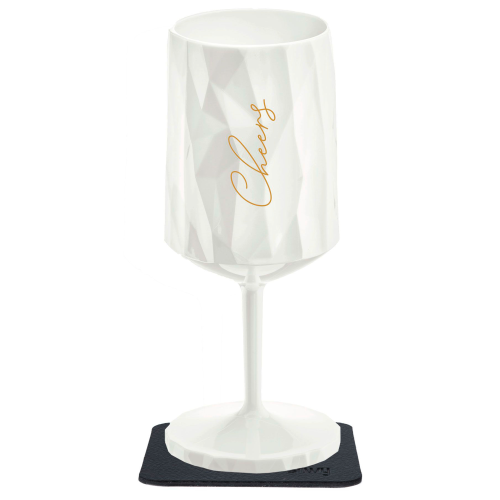 silwy® Magnet-Kunststoffglas WEIN CHEERS WHITE (0,3l) - Gläser