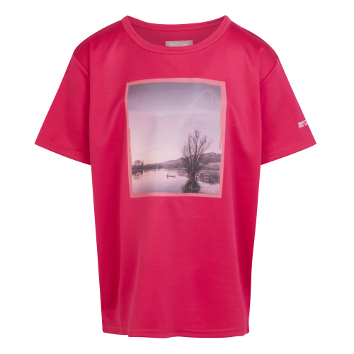 Regatta Alvarado VIII Kinder T-Shirt rot 140 - Kinder T-Shirts & -hemden