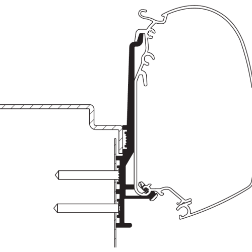 Thule Markisenadapter Wand Knaus Tourer CUV - 3 Meter - Markisenadapter