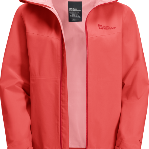 Jack Wolfskin Highest Peak 3 Layer Hardshell Regenjacke rot XXL - Damenjacken