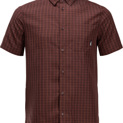 Jack Wolfskin El Dorado Herren Kurzarmhemd  dunkelrot L - Herrenshirts, -hemden & -pullover