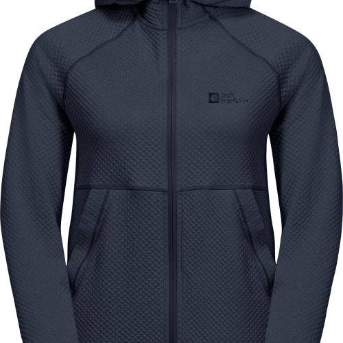 Jack Wolfskin Fernweh Hooded Damen Fleecejacke dunkelblau L - Damenjacken