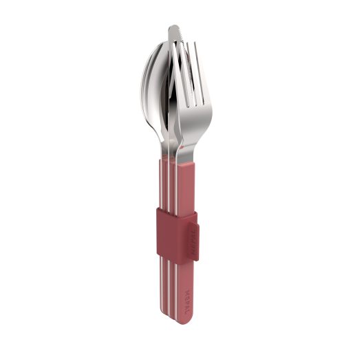 Mepal Silueta Besteckset 3-teilig Vivid mauve - Campingbesteck