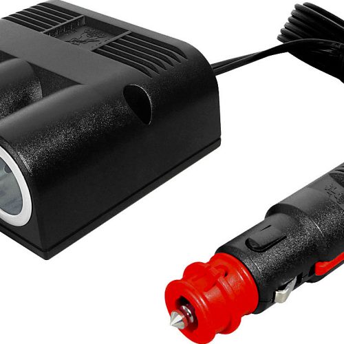 Dreifachsteckdose mit USB - 12 / 24 V Einbausteckdosen von ProCar
