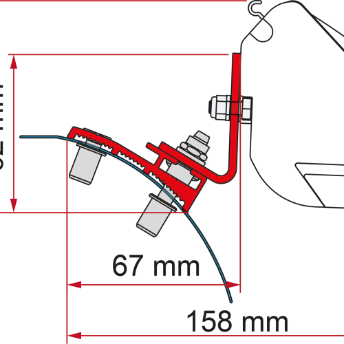Fiamma Kit PSA Markisenadapter für Fiamma F35 - Markisenadapter