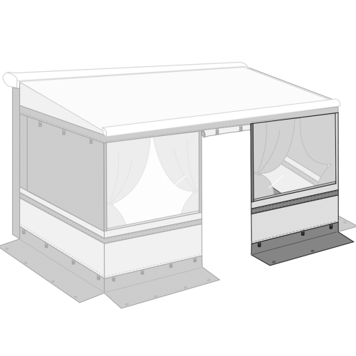 Fiamma Frontpanel für Privacy Room Light für F45 Markisen 125 cm - Wohnwagenvorzelte