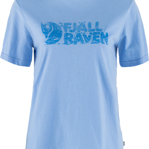 Fjällräven Lush Logo Damen T-Shirt hellblau M - Damenshirts, -blusen & -pullover