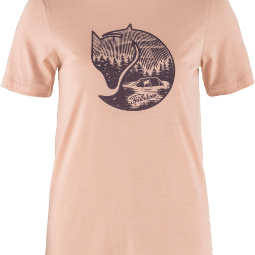 Fjällräven Abisko Wool Fox Damen T-Shirt rosa XL - Damenshirts, -blusen & -pullover