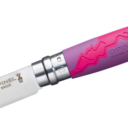 Opinel N°07 Outdoor Junior Taschenmesser mit integrierter Pfeife Klingenlänge 8 cm violett - Campingbesteck