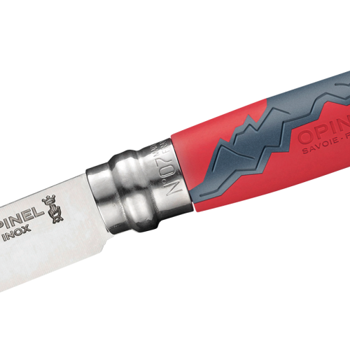 Opinel N°07 Outdoor Junior Taschenmesser mit integrierter Pfeife Klingenlänge 8 cm rot - Campingbesteck