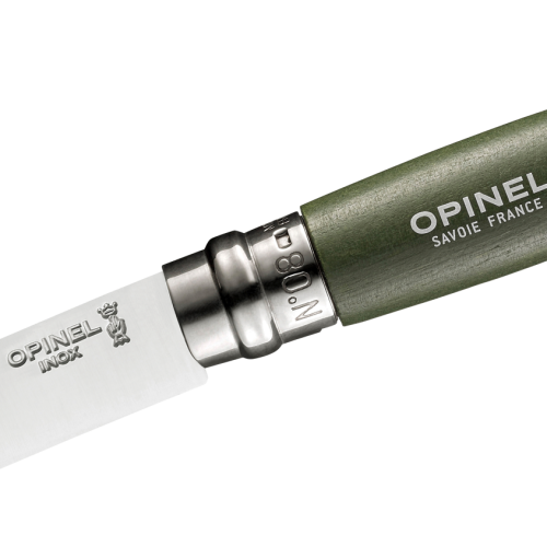 Opinel N°08 Taschenmesser Klingenlänge 8,5 cm khaki - Campingbesteck
