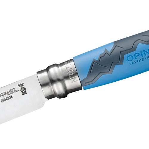 Opinel N°07 Outdoor Junior Taschenmesser mit integrierter Pfeife Klingenlänge 8 cm blau - Campingbesteck