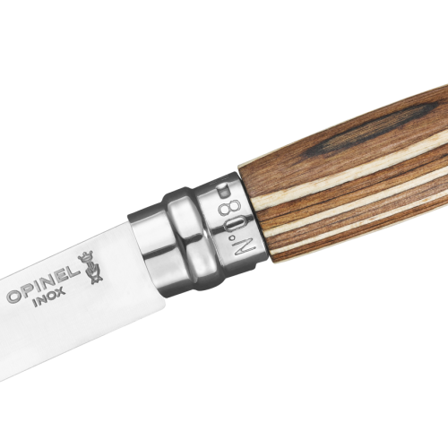 Opinel N°08 Taschenmesser mit Griff aus Birkenholz Klingenlänge 8,5 cm braun - Campingbesteck