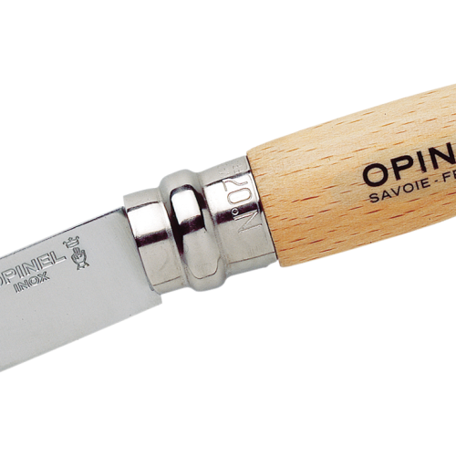 Opinel N°07 Taschenmesser Klingenlänge 8 cm rostfreier Stahl - Campingbesteck