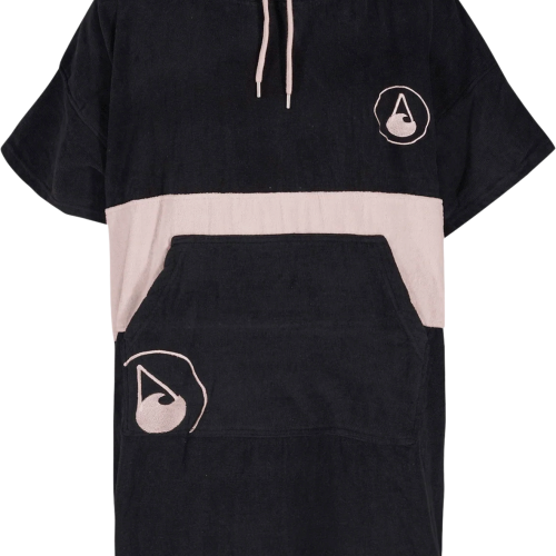 Wave Hawaii Barravento Baumwolle Velours Poncho  schwarz M - Damenshirts, -blusen & -pullover