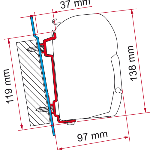 Fiamma F45/F70 Adapter  - Ersatzteile Fahrzeug