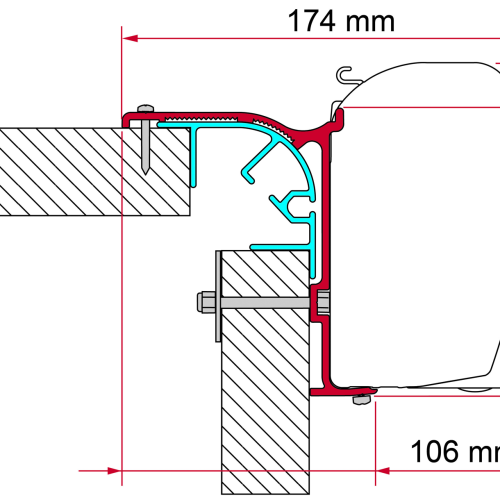 Fiamma Kit Bailey MK Markisenadapter für Fiamma F45 MK 1 - Markisenadapter