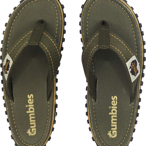 Gumbies Classic Khaki Herren Zehentrenner  olive 43 - Herrenschuhe