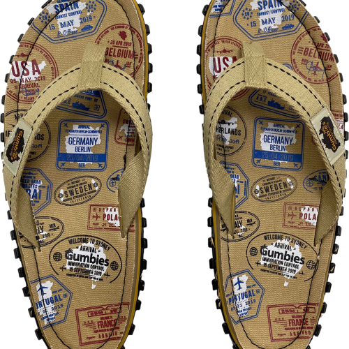 Gumbies Traveler Damen Zehentrenner  hellbraun 38 - Herrenschuhe