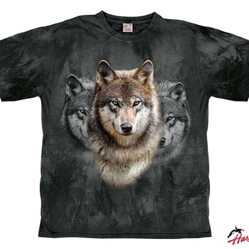 Harlequin Wolf Spirit Slate Herren T-Shirt  schwarz XXL - Herrenshirts, -hemden & -pullover