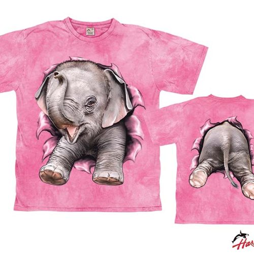 Harlequin Baby Elephant Bubble Gum Kinder T-Shirt  rosa 152 - Kinder T-Shirts & -hemden