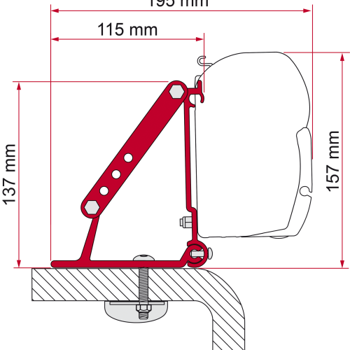 Fiamma Kit Roof Adapter F45/F70 - Markisenadapter