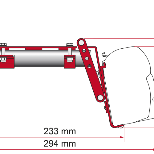 Fiamma Halterung Kit Roof Rail F45 / F70 - Markisenadapter