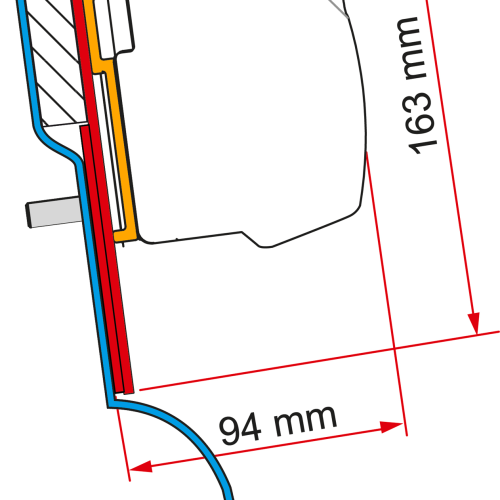 Fiamma Kit Ford Custom Nugget - Markisenadapter