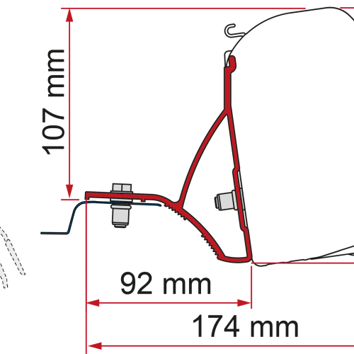 Fiamma Kit Renault Trafic ab 2015 - Markisenadapter