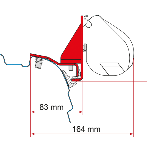 Fiamma Markisendapater Kit Multirail VW T5/T6 - Markisenadapter