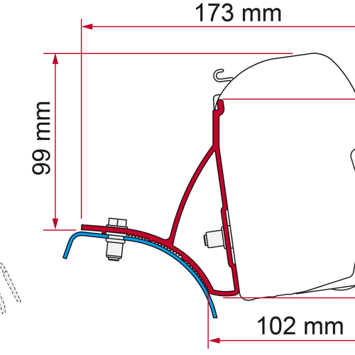 Fiamma Markisenadapter-Kit Trafic/Vivaro/Primastar - Markisenadapter