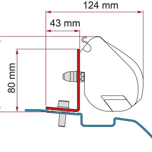Fiamma Markisenadapter-Kit Nissan NV200 - Deep Black - Markisenadapter