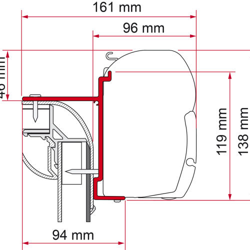 Fiamma Kit Pilote Explorateur Markisenadapter für Fiamma F45 - Markisenadapter