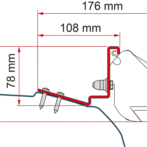Fiamma Markisenadapter-Kit Ford Custom Cap Coast/Capland/Caplife - Deep B - Markisenadapter