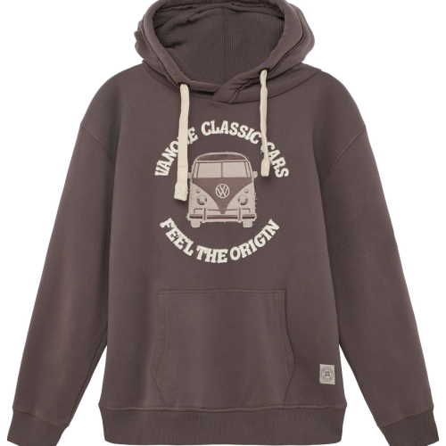Van One Bulli Freundschaft Unisex Hoodie dunkelbraun L - Damenshirts, -blusen & -pullover von Van One Classic Cars