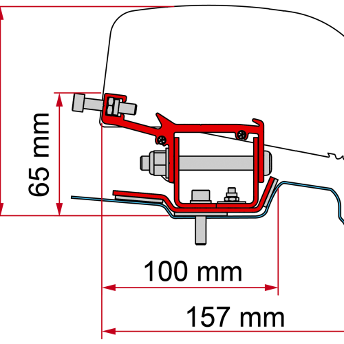 Fiamma Markisenadapter-Kit Renault Trafic L1 - Deep Black - LHD + RHD - Markisenadapter