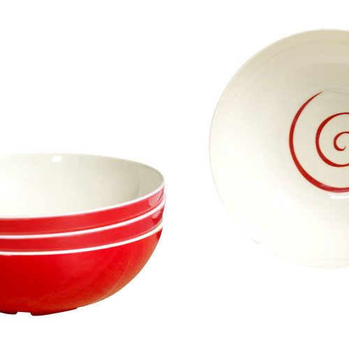 Gimex Twist Müslischale 4er Set Rot - Schüsseln & Schalen