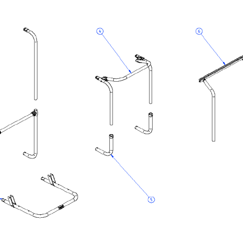 Thule Schienenbügel für Fahrradträger Sport G2 LV / SV / G2 W150/Hobby / Tour / Universal – Thule Ersatzteilnummer 1500602641 - Ersatzteile Fahrzeug