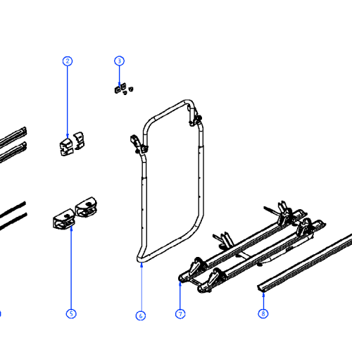 Thule Rail Profile Fahrradschiene für Fahrradträger Elite Van XT - Thule Ersatzteilnummer 1500603724 - Ersatzteile Fahrzeug