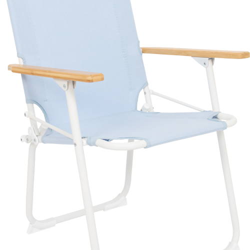 Bo-Camp Pastel Mosset M Campingstuhl mit Bambus Armlehnen blau - Klappstühle
