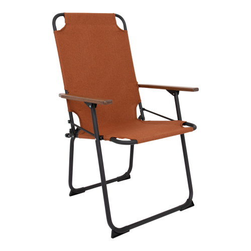 Bo-Camp Bushwick XL Industrial Campingstuhl mit Bambusarmlehnen Clay - Klappstühle