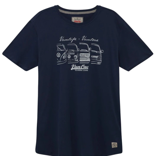 Van One We are Family Herrenshirt dunkelblau L - Herrenshirts, -hemden & -pullover von Van One Classic Cars