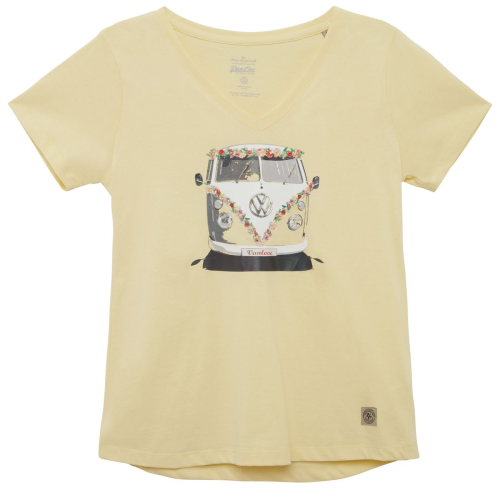 Van One Flower Girl Damenshirt gelb XL - Damenshirts, -blusen & -pullover von Van One Classic Cars