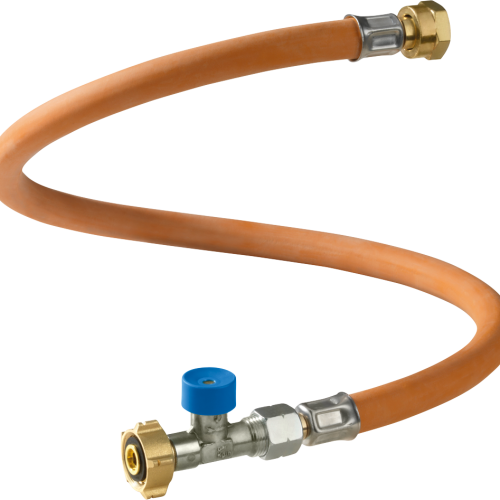 GOK Hochdruckgasschlauch 75cm /Gr. 12 mit Schlauchbruchsicherung für CH; BE - Gasregler & Gasschläuche