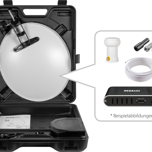 Megasat Mobile Sat-Anlage mit HD Receiver im Campingkoffer - Camping-Sat-Anlagen