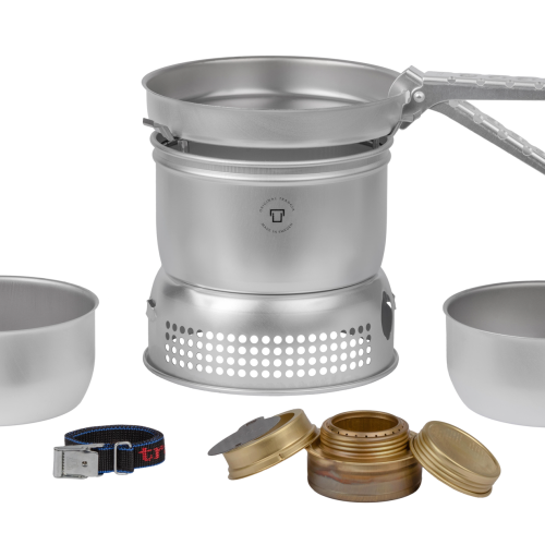 Trangia Trangiakök 27-21 UL / D Campingkochset 3- teilig mit Spiritusbrenner Set 5 grau - Spirituskocher